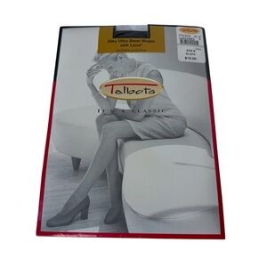 Talbots Sz B Black Silky Sheer Shaper Pantyhose NWT Unopened Made in USA